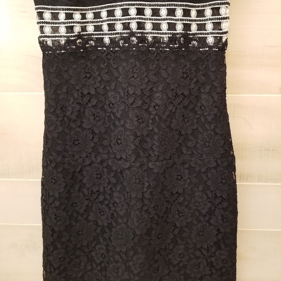 {2} Sandro Paris Rozen Lace Colorblock Dress - Picture 11 of 16